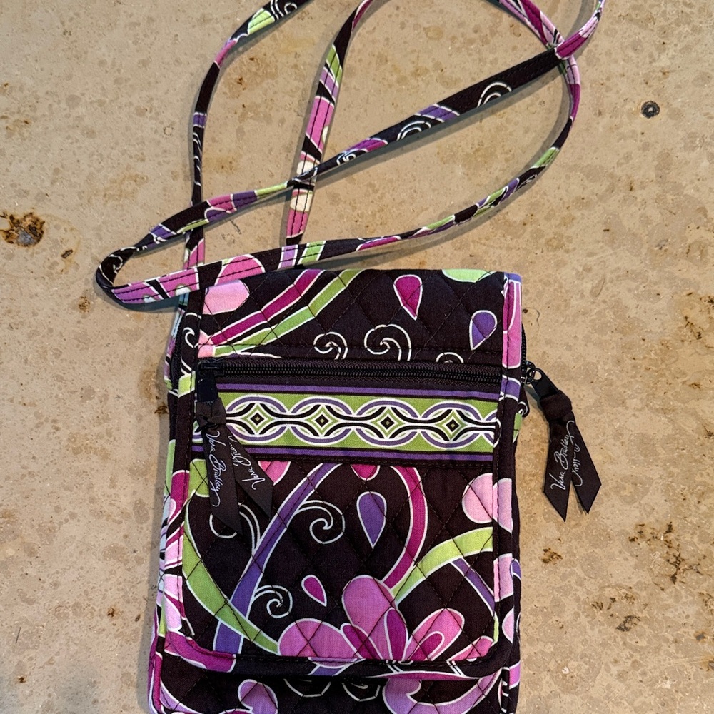 Vera Bradley Crossbody Bag - Pink and Green Floral